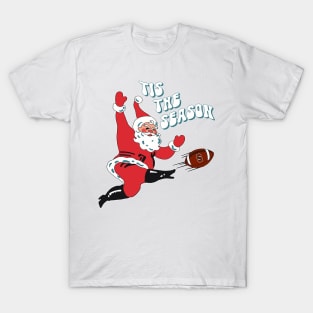Christmas Football Santa, Football Lovers Football Fans T-Shirt